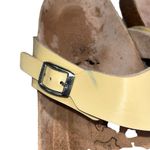 Birkenstock Birki’s Franca Popcorn Yellow Nubuck Leather Sandals size 8 narrow Photo 4