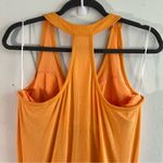 Athleta  Dress Orange Racerback Sleeveless Ruched Athletic Minidress Sz M EUC Photo 8