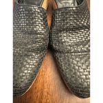 Billy Reid  black woven leather mules heels with pointy toe women's size 7 1/2-8 Photo 2