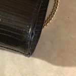 VINTAGE BLACK Clutch WITH gold chain Hardware is gold Photo 12