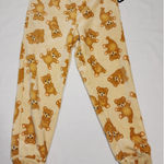 Teddy bear fleeced pajamas women's large NWT Brown Photo 0