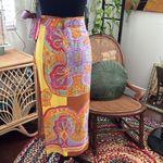 ZARA Multicolor Paisley Wrap Midi Pencil Skirt Photo 1