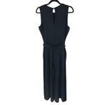 Banana Republic  Womens Jumpsuit Wide Leg Crop Belted Sleeveless Black M Photo 2