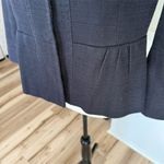 Ann Taylor  Women's Peplum Blazer Size 10 Blue Snap Closure Jacket Photo 4