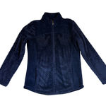 Jason Maxwell  Womens Navy Blue Textured Fleece Zip Up Jacket Size M Photo 0