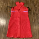 Herve Leger Revolve Herve By Herve Léger High Neck halter Bandage mini Dress red cardinal L Photo 11