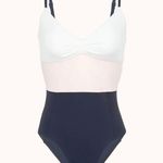 LIVELY Colorblock Ruched Low Back One Photo 2