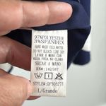 NWT Luxe Blue and White Halter Fit and Flare Mesh Back Cocktail Dress Size L Size L Photo 2