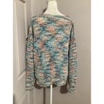 Rachel Zoe  Multicolor Confetti V-neck Long Sleeve Pullover Sweater M Photo 2