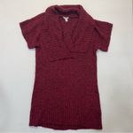 Sonoma Short Sleeve Cowl Neck Knit Sweater Size XL red burgundy maroon V-neck Photo 6