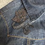 Guess  Y2K Denim McBling Button Down Shirt Size Large Photo 6