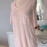 Seven7 Romantic  Pastel Pink Semi Sheer Top Womens Small Open Shoulder Photo 3