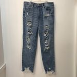 c'est toi  DISTRESSED BOYFRIEND JEANS Raw hem sz 9/28 Photo 2