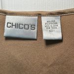 Chico's Silk Tank Top Camisole Size Medium Bronze Gold Beige Sleeveless Sheer Photo 1