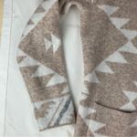 Frye women's medium Aztec Cream White Cozy Cardigan Sweater western soft Photo 4