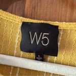 W5  By Anthropologie Blouse Womens Large Mustard Yellow Striped Twist Front Top Photo 1