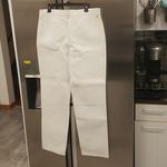 St. John ππ 100% Leather Pants High Rise ~ Ecru White 12 NWOT Photo 1