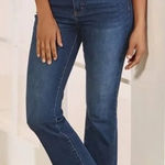 Soft Surroundings  Ultimate Denim Cropped Bootcut Jeans‎ Raw Hem Size 10 Tall Photo 0