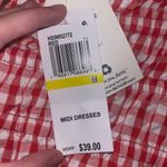 Macy's Red and White Strapless Dress Photo 5