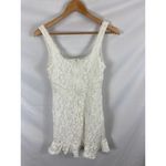 Floret Studio Ivory Lace Ruffle Hem Mini Dress size small Photo 5