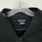 City Chic  Black Bomber Jacket Zip Up M/18 Photo 3