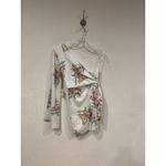 superdown  Essie Dress Womens Small White Floral One Shoulder Mini Party Cocktail Photo 4