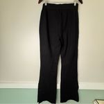 NWT Monrow Supersoft Knit flare Slit Hem Pants small black pull on trousers Photo 4