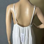 SNDYS Indigo Dress Womans XL White Maxi Plunging Neckline Summer Flowy NEW Photo 8