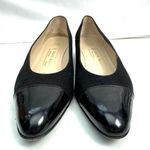 Bruno Magli Suede Black Cap Toe Low Heels Pumps Shoes Size 8.5 AA Photo 2