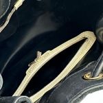 Henri Bendel  Black Sparkle Bucket Bag Gold Chain Strap Photo 10