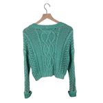 Anthropologie  Pilcro Cable Knit Cardigan Sweater Mint Green Women's Size XS Boho Photo 3