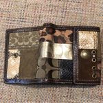 Coach Patchwork Bifold Brown Leather Madras Wallet with Coin Section Photo 15