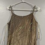 Matini Y2K Gun Metal Beaded Gold Gown Prom Dress Size 8 NEW Photo 5