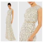 Mac Duggal NWT 5532 Embellished Illusion Cap Sleeve Column Gown Size 4 Photo 1