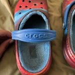 Crocs Red And Blue Fluff Photo 0