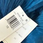 Rene Ruiz Collection Strapless Draped Gown Teal Blue Ombré Women’s Sz 10 NWT Photo 5