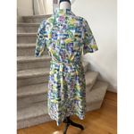 Studio Park Tropical Hawaiian Postcard Print Shirt Dress White Size M Photo 4