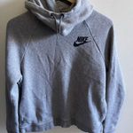 Nike Grey Hoodie Funnel Cowl Neck Size Medium Athleisure Sporty Active Wear Photo 3