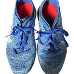 Nike  Blue and White Flyknit Sneakers Photo 2