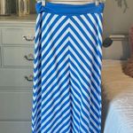 Faded Glory Maxi Skirt Blue White Knit Comfy Photo 1