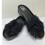 Jeffrey Campbell LF x JC Limited Edition Fringe Slip On Flat Sandals Black 10 Photo 0