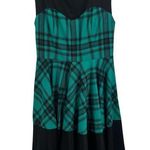Eva Franco Green Plaid Full Skirt Dress Size 6 New Photo 0