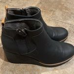 Dr. Scholl's Bianca Vegan Leather Wedge Ankle Boots Shoes Womens Size 9M Black Photo 7
