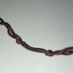 Wire Hockey Stick Brown Cord Boho Necklace Photo 4