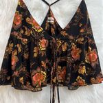 Urban Outfitters Gracey Floral Plunging Peplum Wrap Top Photo 4
