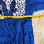 MATTA 100% cotton beautiful blue quilted midi dress NWT Size XS Photo 13