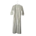 TWARA Chic Patterned Ivory Long Sleeve Dress,whit one pocket,size M Gold Size M Photo 2