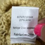 Lush Clothing Lush Crop Cable Knit‎ Chunky wool Blend Sweater M Cream Pale Yellow Color PREOWN Photo 5