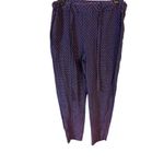 Tory Burch  Talia Silk Pull On Pajama Style Relaxed Pants Blue Red Size 4 Photo 2