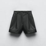 ZARA Faux Leather Shorts Photo 0